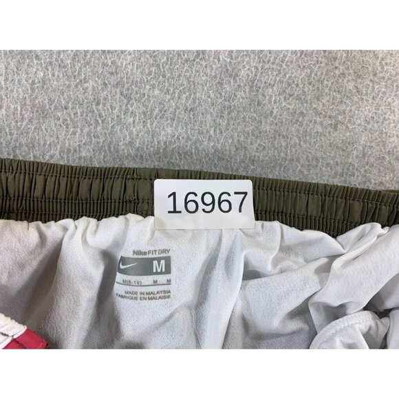 Nike Dri Fit TEMPO Lined Running Shorts (Women's Medium) Gray/Green -‎ 3" - Picture 5 of 9